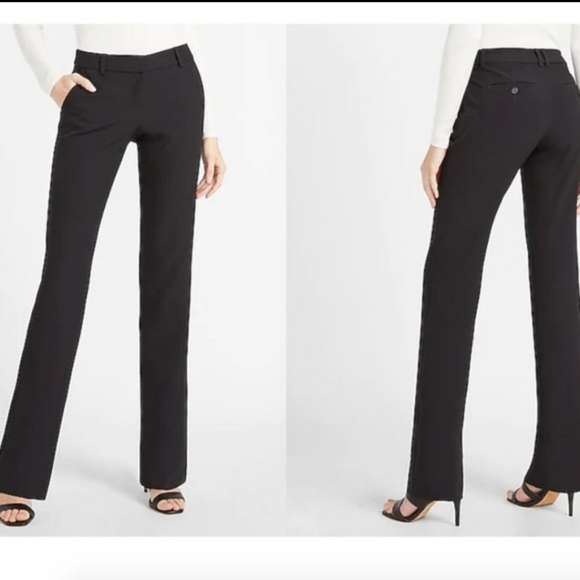 Express Pants - Express Editor Black Bootcut Mid Rise Work Office Pants Size 6